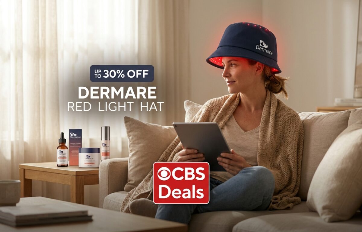 Dermare red light therapy hat CBS deal 2026