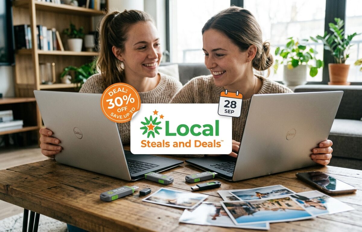 local steals and deals photo backup stick deal 2026