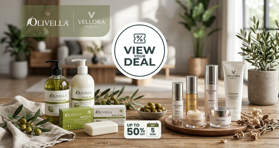 View Your Deal: Vellora Beauty & Olivella Up to 50% Off, Sep 5 2026
