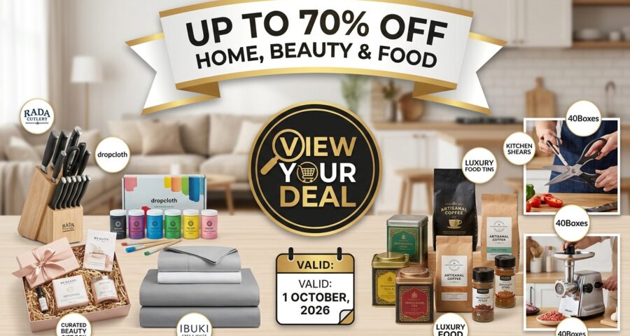 View Your Deal: Up to 70% Off on Home, Beauty & Food, 1 October, 2026