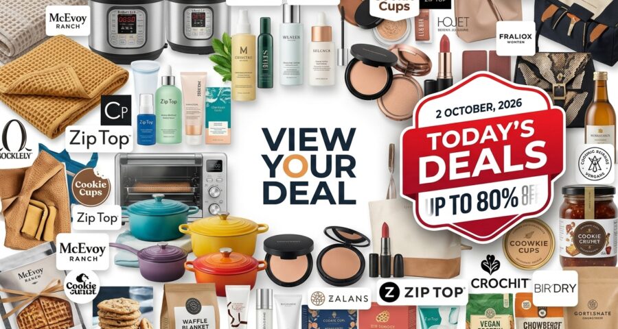 View Your Deal: Today's Deals Up to 80% Off From 22 Brands, 2 October, 2026